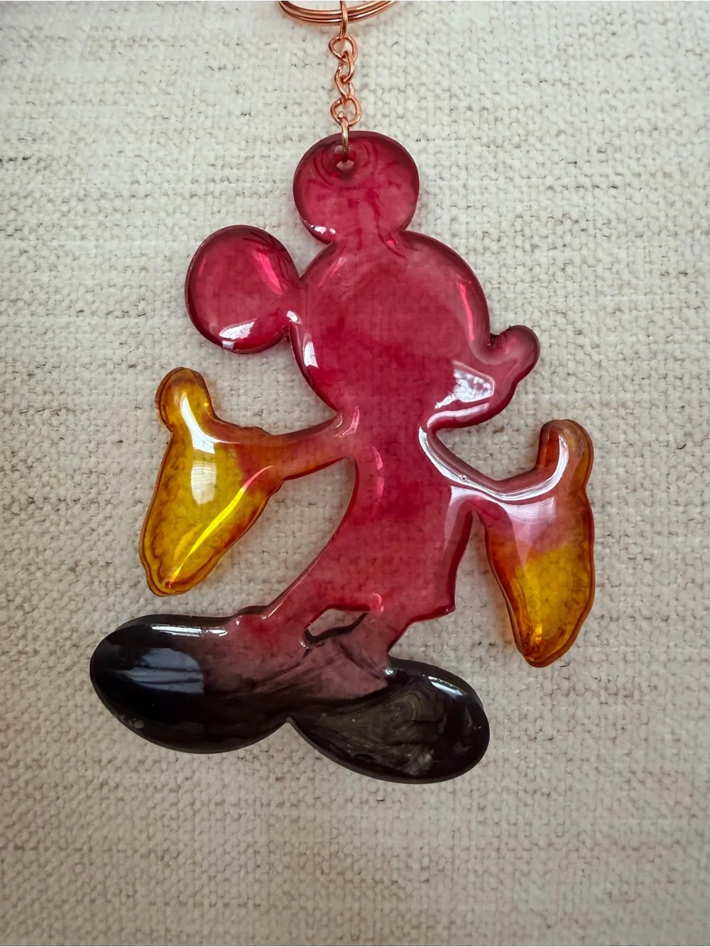 Disney‑Inspired Resin Mickey‑Style Keychain